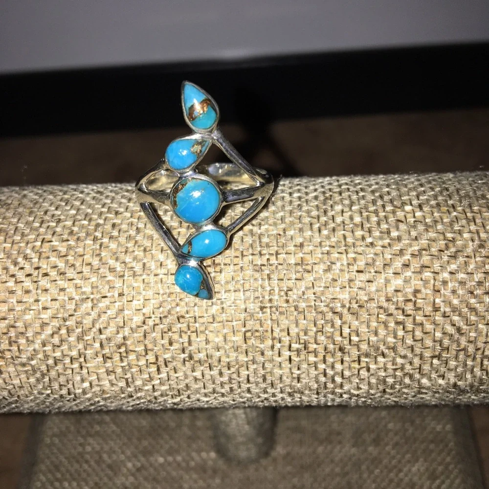 NWOT AUTHENTIC STERLING SILVER & GENUINE TURQUOISE  RING